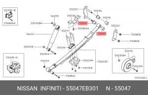Nissan Navarra втулка рессоры нижняя 55047-EB301 NISSAN INFINITI