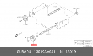 Subaru Forester шкив распредвала левого 13019AA041 SUBARU