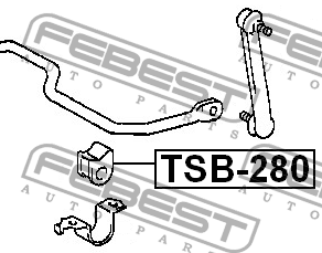 Toyota Carina втулка зад. стаб-ра TSB-280 FEBEST