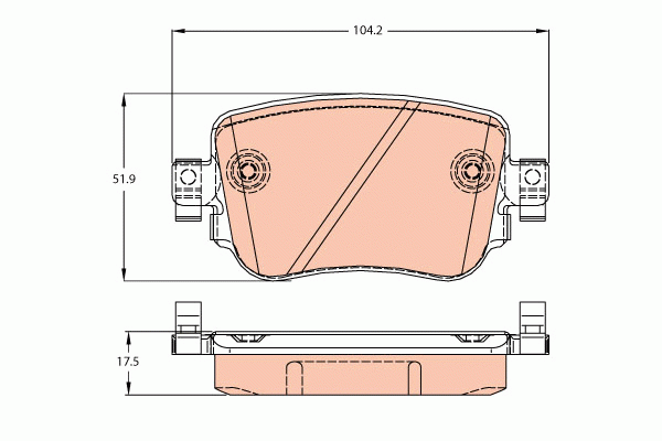 Skoda Octavia колодки задние дисковые TRW GDB2042 TRW
