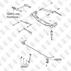 Hyundai Tucson/Sportage 04-09 Стойка стабилизатора задняя FP0957 FIXAR