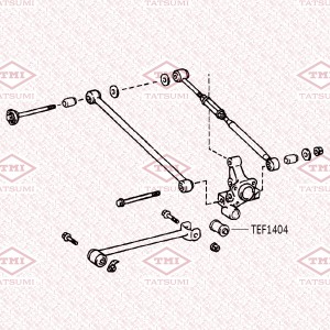 Сайлентблок заднего поперечного рычага TEF1404 TATSUMI