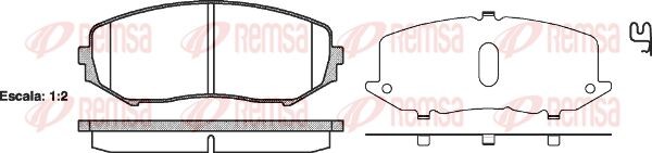 Suzuki Grand Vitara 05- колодки тормозные передние 122502 REMSA