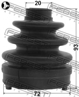 SUBARU FORESTER 96-07 пыльник шрус внутренний 0815-G12 FEBEST