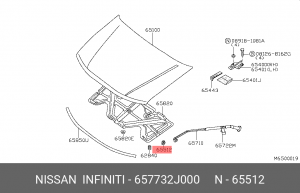 Nissa Qashqai кольцо упора капота 65773-2J000 NISSAN INFINITI