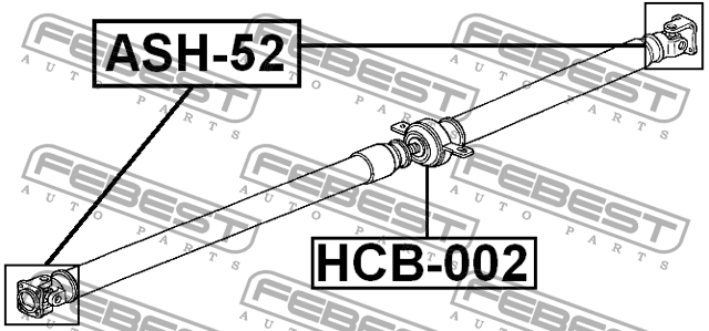 NISSAN 52.80x20.06 крестовина карданного вала ASH-52 FEBEST