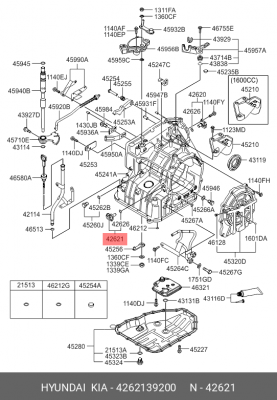 Santa Fe 00-05 2.7 датчик Акпп выход 4262139200 HYUNDAI KIA