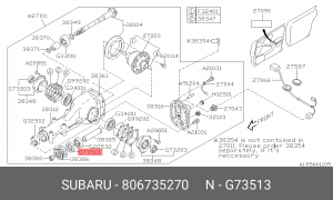 Subaru Сальник хвостовика заднего моста 806735270 SUBARU