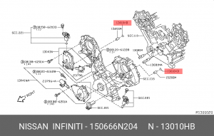 Nissan QR20DE кольцо уплотнительное передней крышки 15066-6N204 NISSAN INFINITI