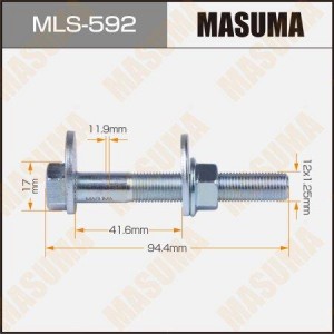 Болт эксцентрик MASUMA к-т Mitsubishi MLS-592 MASUMA