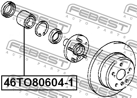 Toyota Corolla подшипник задней ступицы 46TO80604-1 FEBEST