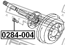 Subaru Nissan шпилька колесная 0284-004 FEBEST