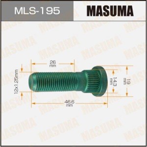 Nissan, Subaru, Mazda шпилька колесная Tiida, Qashqai, Almera Classic  ПЕРЕД М12 MLS-195 MASUMA