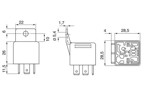 Реле универсальное 5 контактов 0 332 209 150 BOSCH