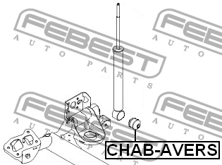 Chevrolet Aveo T200-250 Сайлентблок (втулка) заднего амортизатора 96535159 CHAB-AVERS FEBEST