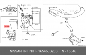 Фильтр воздушный 16546-JD20B NISSAN INFINITI