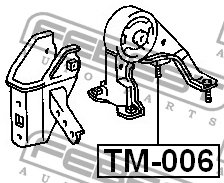 Toyota Carina E, Corolla _E100 92-97 опора ДВС задняя TM-006 FEBEST