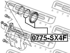 Смазка для тормозного поршня 0775-SX4F FEBEST