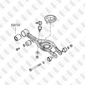 Hyundai IX35 2WD Cайлентблок задн подпружиненного рычага FG0734 FIXAR