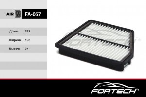 Hyundai Matrix Воздушный фильтр FA067 FORTECH