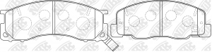 Toyota Liteace Noah 96- колодки тормозные передние PN1405 NIBK