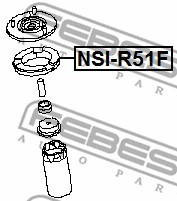 NISSAN PATHFINDER R51 2004.08-2012.09 проставка пружины верхняя NSI-R51F FEBEST