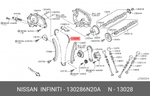Nissan T30 2.0 цепь ГРМ 13028-6N20A NISSAN INFINITI