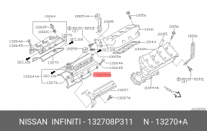 Nissan  a32/a34 Прокладка клапанной крышки левая 13270-8P311 NISSAN INFINITI