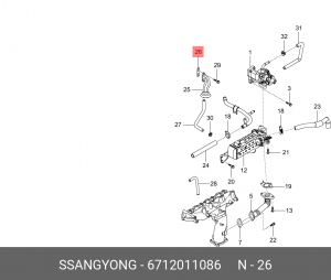 SS прокладка 6712011086 SSANG YONG