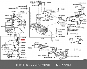 клипса т. фильтра 77289-52090 TOYOTA