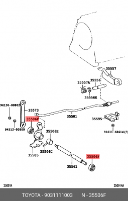 Toyota Cresta Сальник акпп (переключения передач) 90311-11003 TOYOTA