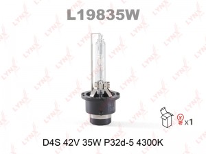D4S лампа ксенон 12V 35W P32d-5 4300K L19835W LYNXAUTO