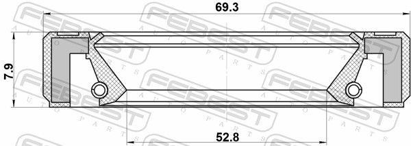 Toyota RAV4 05- сальник хвостовика редуктора 95GBY-54690808L FEBEST