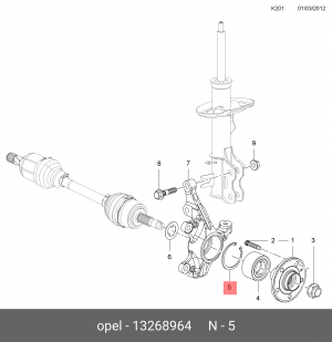 RENAULT DUSTER / MAZDA TRIBUTE / FORD ESCAPE / MAZDA TRIBUTE / OPEL MOKKA  стопо 13268964 GENERAL MOTORS