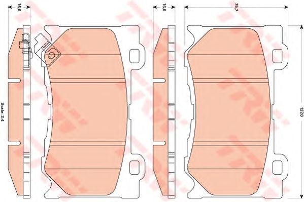 Infiniti FX35/FX50/G37 08- колодки тормозные передние GDB3505 TRW