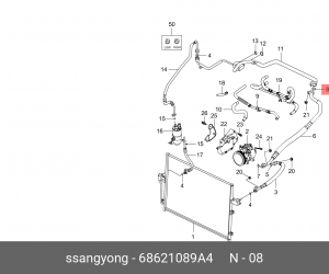 SS Кольцо уплотнительное 68621089A4 68621089A4 SSANG YONG