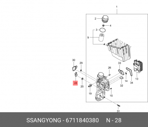 SS прокладка 6711840380 SSANG YONG