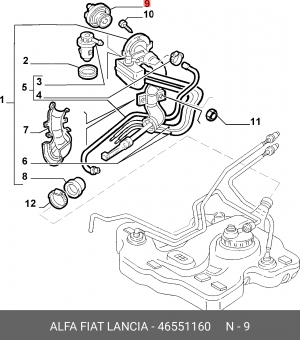 Alfa Romeo Крышка бензобака 46551160 FIAT