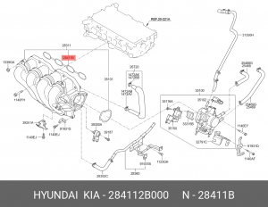 Hyundai Elantra 1.6 06-/Ceed 06-12/I30 06-12 Прокладка впуск.коллектора 284112B000 HYUNDAI KIA