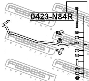 Mitsubishi Cheriot стойка зад. стаб. 0423-N84R FEBEST