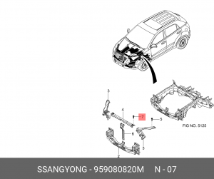 SS Actyon New G20D - болт выхлопной системы 959080820M SSANG YONG