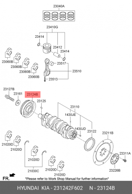 Шкиф коленвала 231242F602 HYUNDAI KIA