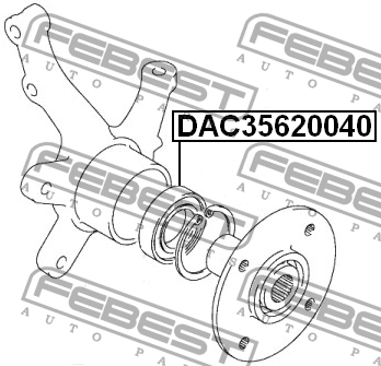 Suzuki Ignis, Swift, Alto, Wagon R+, Agila 00- подшипник передней ступицы 35x62x DAC35620040 FEBEST