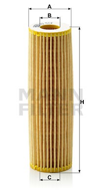 MB W203/T203/C203/W211 1.8i 02> фильтр масляный HU514X MANN FILTER