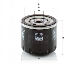 NIssan, Renault фильтр маслянный дизель W79 MANN FILTER