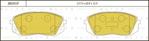 Kia Sportage 09-(словакия)/ix35/i40 11-16 /Carens 06-колодки тормз. перед BB0403P BLITZ