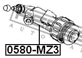 MAZDA 3 1.6 00-09 рабочий цилиндр сцепления 0580-MZ3 FEBEST