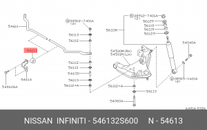 Nissan NP300 втулка перед. стаб-ра 54613-2S600 NISSAN INFINITI