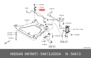 Nissan Qashqai, Juke 4WD, X-Trail T32, KOLEOS  втулка стабилизатора переднего 54613JG03A NISSAN INFINITI