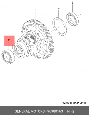 Daewoo Matiz/Spark 04-09 сальник АКПП прав    35x54/61x10 96980163 GENERAL MOTORS